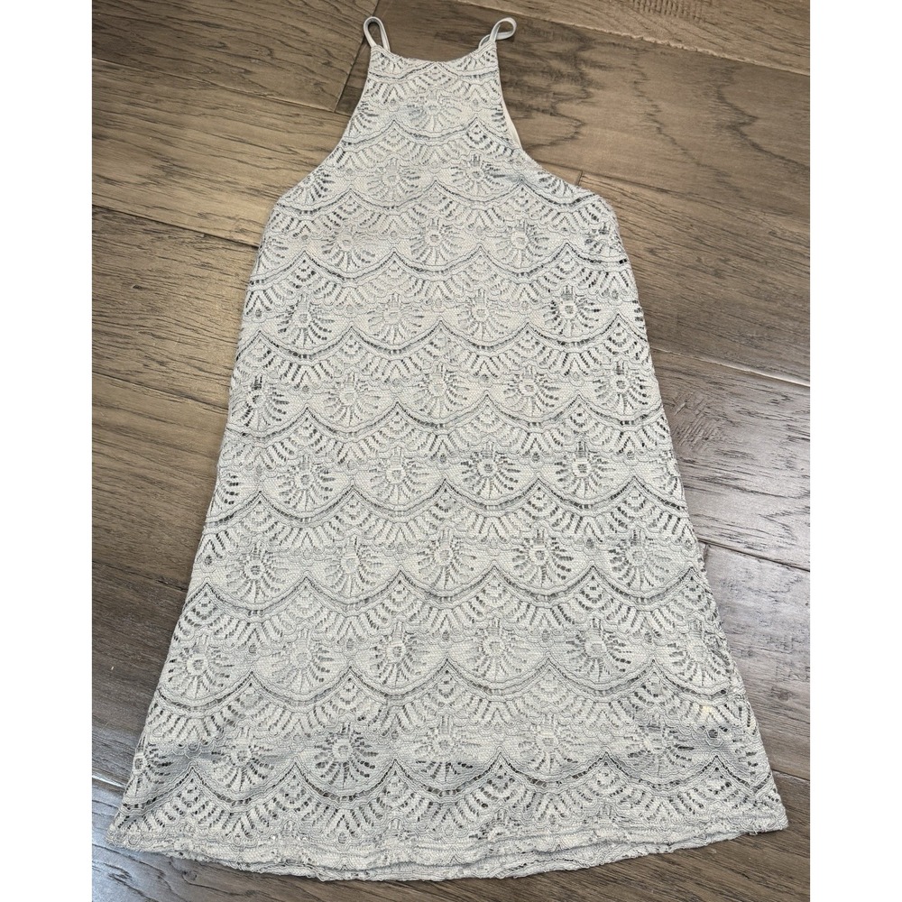 BP. Women's Lace Overlay Mini Dress Size Medium Blue/Gray‎
